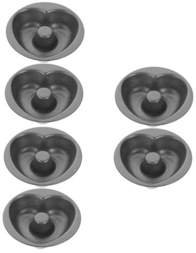 OKUMEYR 6stücke Herzförmige Teigdonut Backform Aus Kohlenstoffstahl Antihaft Kuchenform Für Muffins Kekse Und Diy Backen Für Zuhause Und Bäckerei