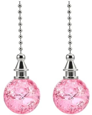 YIUPEDRFG 2st/set Rosa legering takfläktkedja för tarotkort fläktljus badrumsljus dragsladd kedja glas fyrkantig lampkedja, A