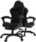 Devoko Fabric Gaming Chair for Adults with Footrest – Ergonomic Reclining Computer Desk Chair with Pocket Spring Cushion, Headrest & Massage Lumbar Support, Black, for Home Office