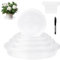 Soucoupes Transparentes pour Plantes avec Étiquette - 8 Pièces Soucoupes De Drainage Résistantes Et Transparentes, Plateaux Ronds Transparents pour Pots De Fleurs pour Pots De Jardin Extérieur