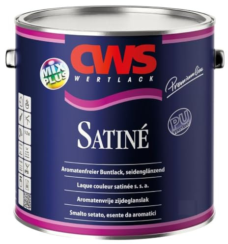 CWS WERTLACK Satine 1 Liter anthrazitgrau RAL 7016, Lack auf Spezial Alkydharzbasis zur seidenglänzenden Lackierung von Holz und Metall