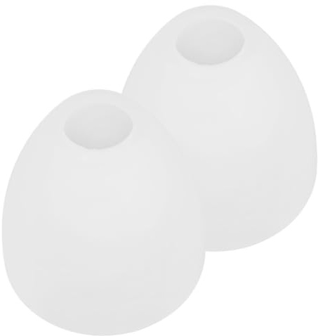 VILLFUL 2 Pack Frosted Glass Lamp Shades for Pendant Lights | replacement cover for ceiling lights & chandeliers, 5.71×5.31×5.31 in, frosted glass, easy to install