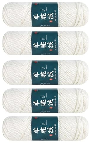 5 gomitoli di lana morbida da 100 g/rotolo, per lavori a maglia, uncinetto, tappeti, maglioni, sciarpe, cappelli, fibre calde
