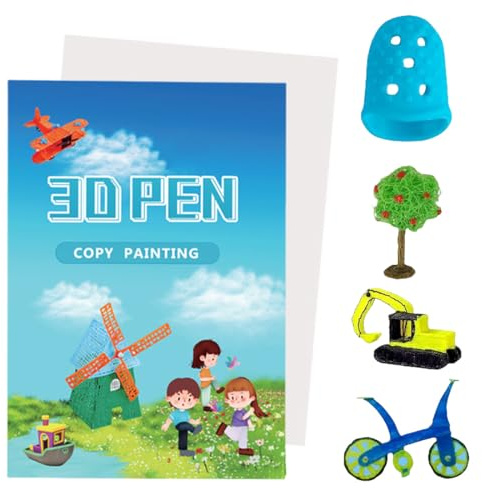 3d stift vorlagen buch, 1 Artikel 3D-Druck-Zeichenbuch, farbenfrohe Vorlage wiederverwendbare, Für Druck Stift Zeichnung Schablonen Kind Anfänger