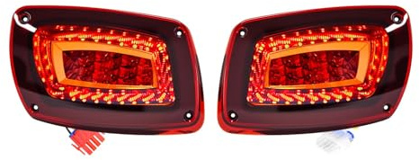 Orle Oko Golf Cart LED tail Lights, 12V Rear Lights with 4 Wire for 2016 + EZGO RXV,Replace Brake Lights Assembly for EZGO RXV 2016+ Gas & Electric Models