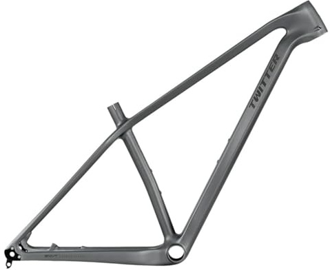 HIMALO Carbon Fibre Mountain Bike Frame 27.5/29er XC Hardtail MTB Frame 15/17/19'' Thru Axle 12x142mm/148mm Universal Disc Brake Internal Routing(Gray,15'')