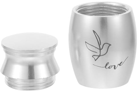 OUNONA Urna Pequeña para Cenizas en Forma de Pájaro, de Acero Inoxidable Plata Capacidad Mini para Memorial y Funciones de Sellado Permanente