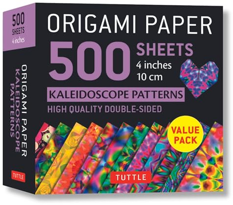Origami Paper 500 sheets Kaleidoscope Patterns 4 (10 cm): Tuttle Origami Paper: Double-Sided Origami Sheets Printed with 12 Different Colorful Patterns