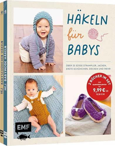 Häkeln für Babys: Über 25 süße Jacken und Strampler, erste Schühchen und kuschelige Decken im Skandi-Look zaubern | In den Größen 44–98 | 2 Bücher im Set