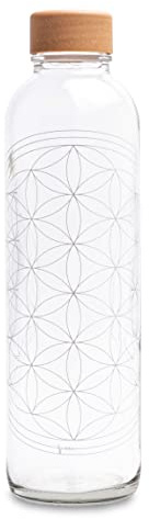 Carry Carrybottles Glastrinkflasche 0,7l (Flower Of Life)| Sportflasche, Wasserflasche | BPA-frei, auslaufsicher & kohlensäuregeeignet | Made in Germany