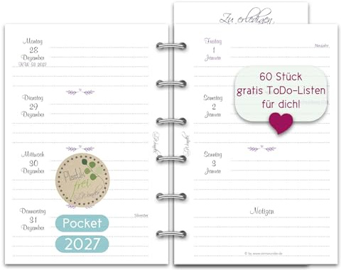 SinnWunder / 2027 / Wochen-Kalendereinlage/Größe Pocket/VintageSinn