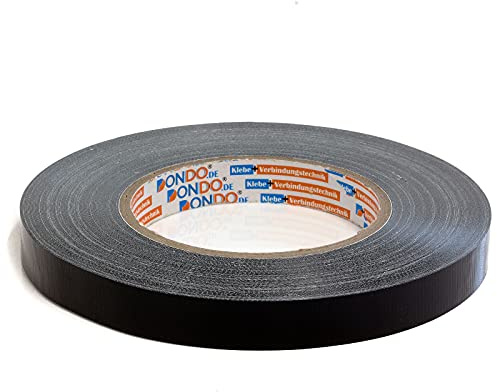 DonDo Panzertape Dontex-Pro Universal Gewebeband Gewebeklebeband Gewebeverstärktes Ductape schwarz 15mm x 50m