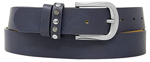 Zakatte • Damen schlichter Gürtel aus Kunstleder bis 130 cm F03 (Blau, 85 cm)