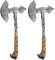 Homoyoyo Lot de 2 Accessoires de Hache pour Halloween - Jouet Vintage - Ornements - Accessoires Cospaly Haunted Bureau sans Costume - Accessoires barbares - Métal argenté