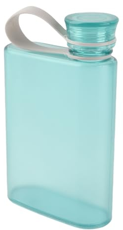 CHICIRIS Bouteille d'eau Plate, 380 ML Transparent A5 Bouteille d'eau éTanche Rectangle Bouteilles d'eau Sac à Main Flasque Froide pour Sports de Plein Air Gym Camping Randonnée, 4,1 X 6,4 (Bleu)