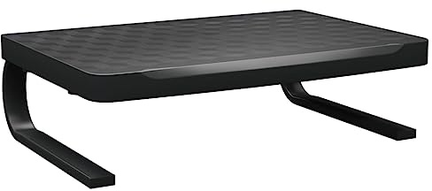 vidaXL Monitorständer Tischaufsatz Bildschirmständer Schreibtischaufsatz Monitorerhöhung Bildschirmerhöhung PC Ständer Schwarz 37x28x11,5cm