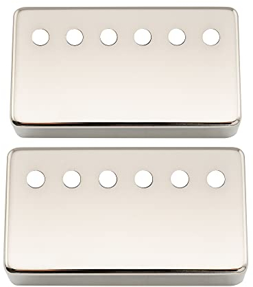 Musiclily Pro 50/52mm Neusilber Legierung Musiclily Pro 52mm Neusilber Legierung Gitarre Humbucker Abdeckung Humbucker Pickup Covers Set für Import E-Gitarre, Nickel