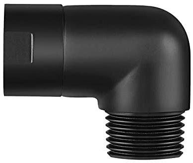Handbrause Adapter 90 Degree, Duschkopf Ellenbogen Adap-ter, Duscharm Verlängerung Winkeladapter,Duscharm Adapter Duschkopf Adap-ter Beweglich Duscharmanschluss Für Handbrause (1 Stück, Schwarz)