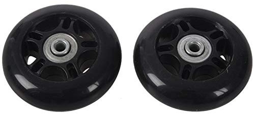 XIDIT Ersatzrollen für Gepäck, Koffer, Inlineskates, 64 x 18 mm, Schwarz, 2 Stück