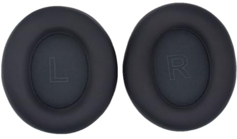 HoneTeek Replacement Earpad for Soundcore Q30 Q30bt, Earpads for Anker Soundcore Life Q30 Q35 Headphones Foam Cover with Premium Protein Leather, Ear Cushion Ear Cups Cover Repair Parts (Black)