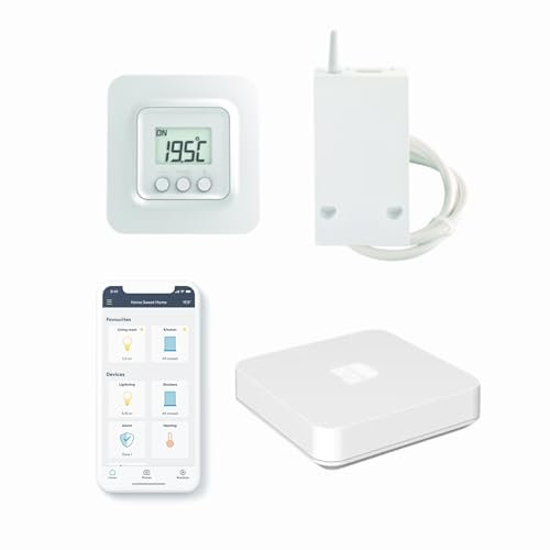Delta Dore Tybox 2300 Connected Pack Wireless Smart Room Thermostat With Smart Home Hub App Voice Heating Control Combi Boiler