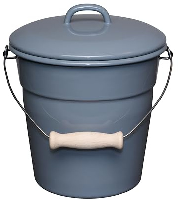 Riess, 0369-065, Bioeimer mit Deckel Ø 20cm, Pure Grey, Vol. (Rec.): 3,5 Liter, Made in Österreich, 1,170kg, Induktionskocher kompatibel, Gasherd geeignet, Elektroherd geeignet, Spülmaschinenfest