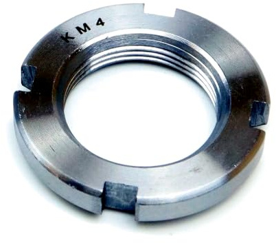 Parts and Parts Tuerca de tuerca KM4 20 x 32 x 6 mm, DIN 981, fijación de eje de buje, tuerca roscada métrica, uso con arandela de seguridad DIN 5406, ideal para ejes y conjuntos de engranajes