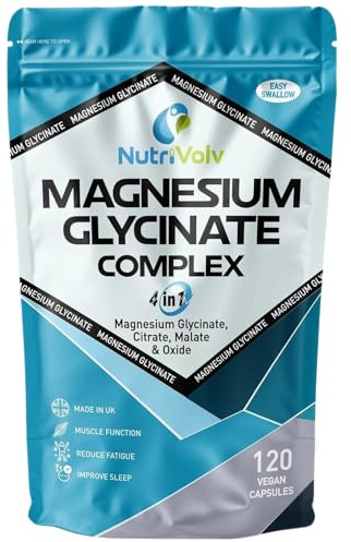 Magnesium Glycinate 4-in-1 Complex 1900mg | 446mg Elemental Magnesium Super Strength Supplement as Glycinate, Citrate, Malate, Oxide | 120 Capsules | High Absorption | Vegan UK Made