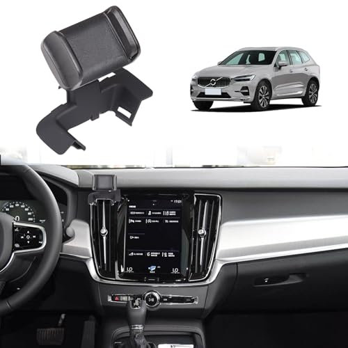 METYOUCAR Support de téléphone de voiture pour Volvo XC60 2018-2023 - Support de téléphone portable rotatif fixe pour iPhone Android et smartphones universels (A)