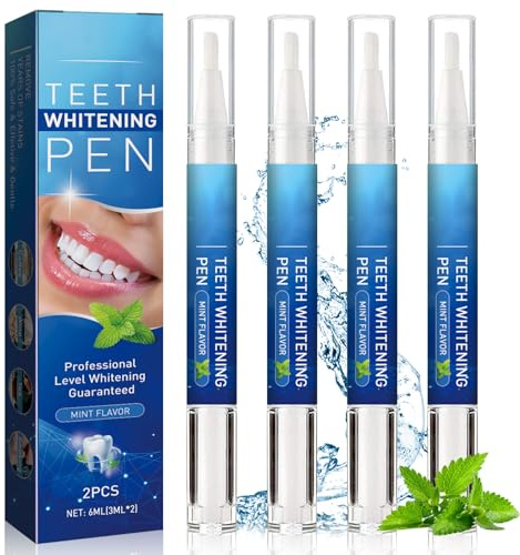 4 PCS Zahnaufhellung Stift, Teeth Whitening Essence Pen, Bleaching Stift für Weiße Zähne, Schnelles Aufhellen, Zähne Aufhellen für Empfindlich Zähne, Effektiv Entfernen Aller Flecken, Minze