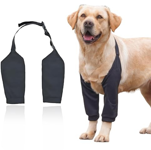 Juguta Hundebeinschutz, Ellenbogenbandage Hund, Ellenbogenschutz für Hunde, Hund Recovery Sleeve für Vorderbeine, Ellenbogenbandage Ellbogenschoner für Mittelgroße und Große Hunde