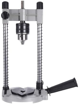 Lawnoval Guía de perforación de soporte para taladro eléctrico con mango de ángulo ajustable, rango de portabrocas de 1,5 mm a 13 mm, posicionamiento vertical de 90°, base de aleación de aluminio