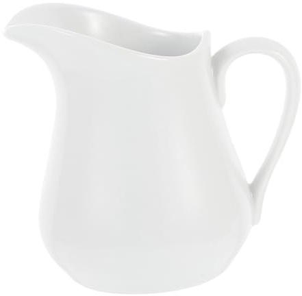 NOLITOY Brocca per Panna in Ceramica 450ml con Manico Ergonomico per Casa, Ristorante e Caffetteria, Tazza per Montare Latte e Servire Sughi Caldi e Condimenti