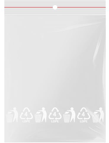 verpacking Druckverschlussbeutel 200 x 250 mm [Größe & Menge wählbar] Transparent 50 mµ Polybeutel Zip-Beutel wiederverschließbare Plastikbeutel (100 Stück)