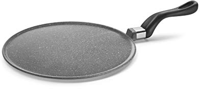 MOPITA CREPIERA Ø32cm Padella per Crepes per tutti i piani cottura (No Induzione) Multistrato Antiaderente, Fondo Alluminio 5mm, Rivestimento Antigraffio