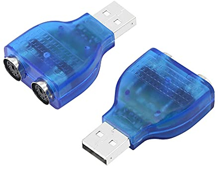 YACSEJAO USB to PS2 Adapter USB A Male to Dual PS/2 Female Converter Splitter for Mouse Keyboard (2 PCS)