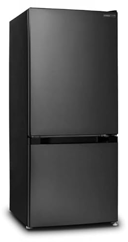 INFINITON | FGC-A122N - Frigorífico Combi | Alto 144 Cm | Smart Frost | Doble Puerta Reversible | Capacidad 177 Litros | Clase Energética A++/E | Color Negro Dark Inox