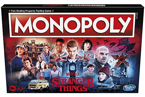 Hasbro Gaming Monopoly: Netflix Stranger Things Edition Brettspiel für Erwachsene und Jugendliche ab 14 Jahren, Spiel für 2–6 Spieler, Mehrfarbig