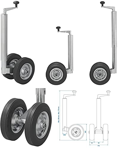 ProPlus Roue Jockey Double remorque Pneu en Caoutchouc Complet Double Roue Jockey 550 x 770 mm