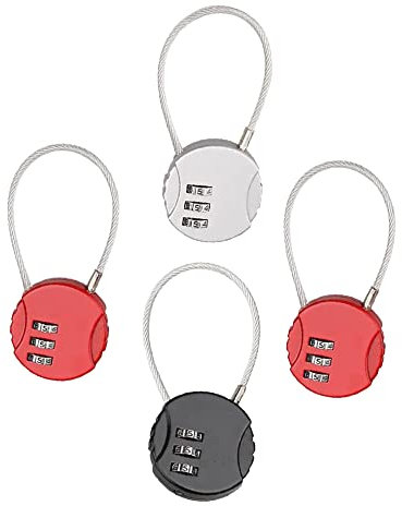YSfuyi 4 Pack Padlock for Gym Locker Number Locks Zinc Alloy Combination Padlocks 3 Digit Locker Padlocks for School Locker Travel Toolbox Storage