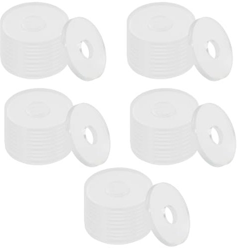 Zorveiio 50 rondelle di ricambio in plastica trasparente da 3/4 pollici, spessore 0,6 cm, guarnizione piatta in vinile per maniglie della doccia in vetro