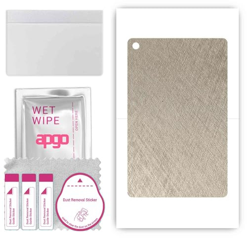 apgo Skin Sticker Film Foil Vinilo lámina para la Parte Posterior del teléfono Inteligente para Motorola Moto Tab G62 LTE Plata Titanio