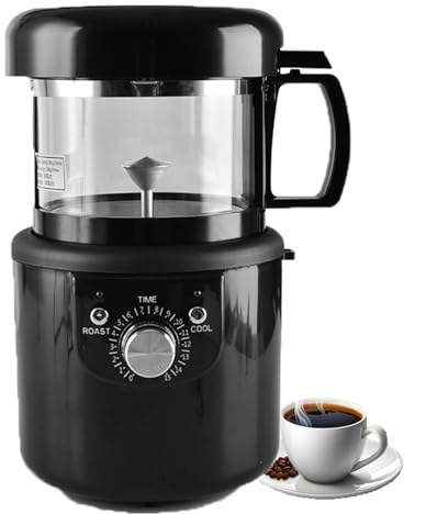 Single Knob Coffee Tea Baking Machine for Commercial, 80-100g Home Coffee Bean Roaster Machine, Transparent Viewing Window, Coffee Beans Grinder for Homecafe Roasting Rich Flavour