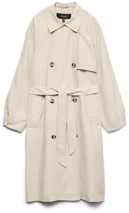 VERO MODA Kvinnlig trenchcoat VMDOREENSOFFY kappa, Havregryn, S