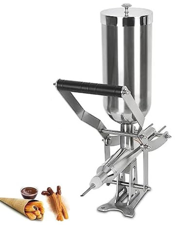 星姿 4.5LManual Churro Filler,Commercial Spanish Churro Maker,Latin Fruit Churro Jam Filling Machine Donut Filling Machine,Stainless Steel Doughnut Filler for Kitchen Restaurant