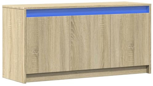 vidaXL TV-Schrank mit LED-Beleuchtung Sonoma-Eiche 100x34x50 cm