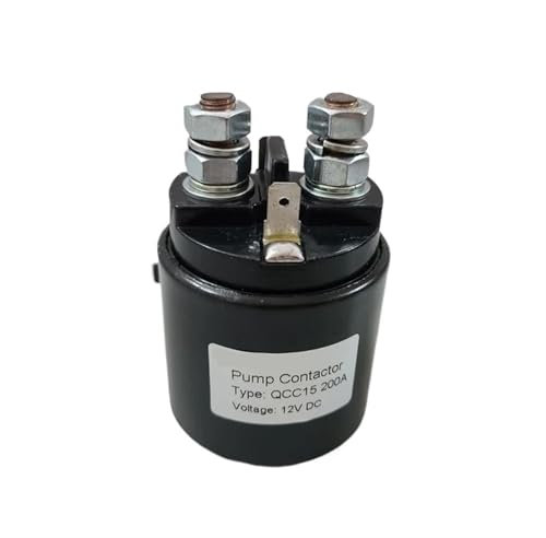 COKYIS QCC15 12V 24V 200A Pompe Contacteur Ascenseur Solénoïde Relais Commutateur 12 24 Volts 200 Amp for Gerbeur Transpalette Pièces Tracteur Caravane(QCC15 12V)