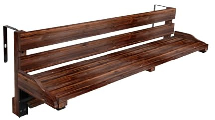 CTREVL Mesa de BalcóN Colgante, Mesa de BalcóN Colgante Plegable, Mesa Colgante Plegable de BalcóN, Adecuado para Barandillas de 3 a 11 cm, Adecuado para Balcones Patios Terrazas Exteriores(60x23x28cm