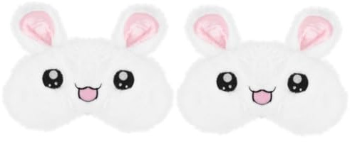 Baluue 2stücke Cartoon Eye Mask Plüsch Schlafmaske Für Damen Leicht Und Für Und Nickerchen Eisbeutel Perfekter Lichtschutz