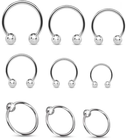 BDSMJOY Penisringe 9 Set,Penisring Cockringe extrem Edelstahl,Hodenring Eichelring erotisches Sexspielzeug für die Männer Sex Spielzeug ab 18 für Paare extrem Sex (A)